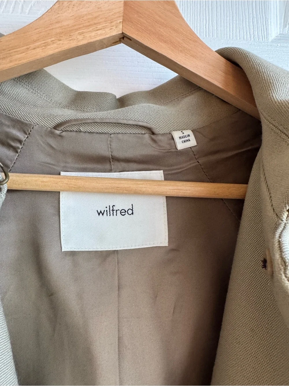 Aritzia Wilfred Olive Trench Coat with Belt - Picture 7 of 7